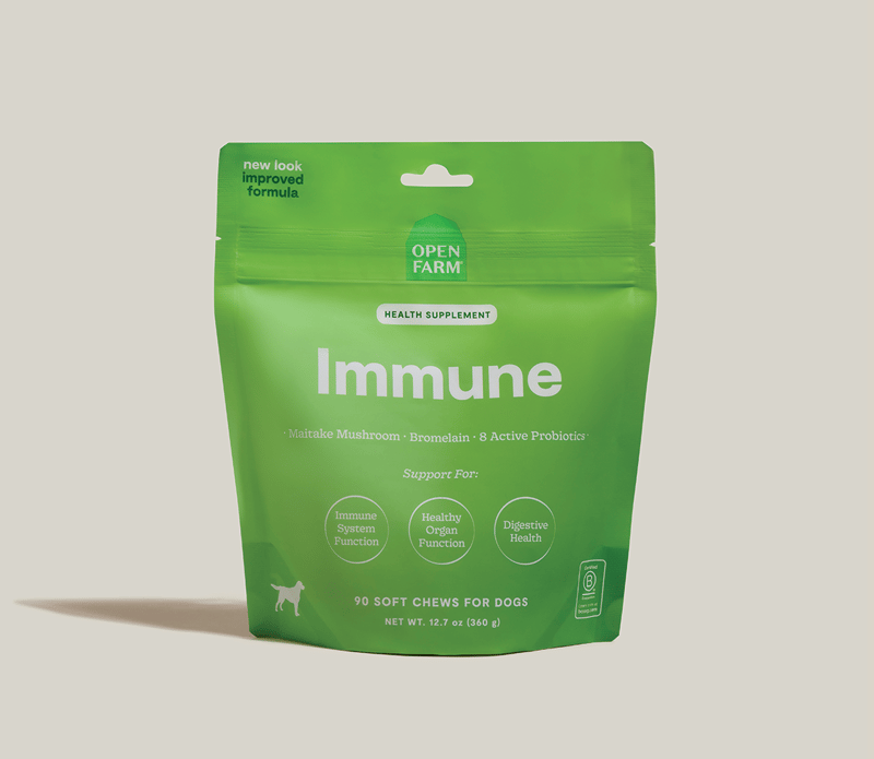 OPEN FARM DOG Immune Health Supplement Chews professional product photo ready to upload to shopify
