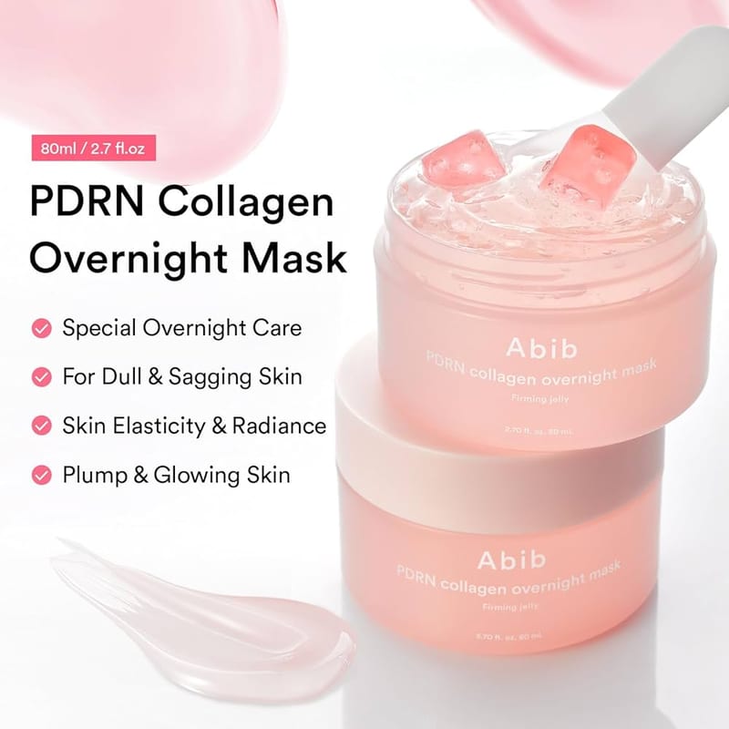 PDRN Collagen Overnight Mask Firming Jelly 80ml professional product photo ready to upload to shopify