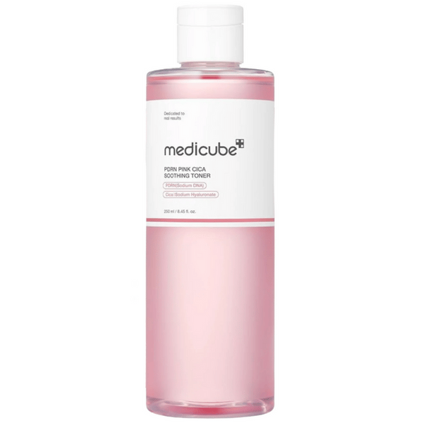 PDRN PINK CICA SOOTHING TONER 250ml professional product photo ready to upload to shopify