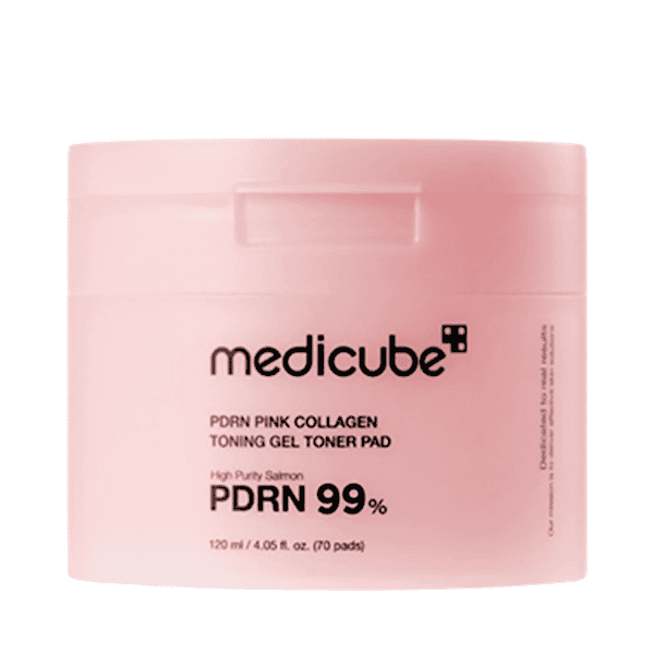 PDRN Pink Collagen Toning Gel Toner Pad 70ea professional product photo ready to upload to shopify