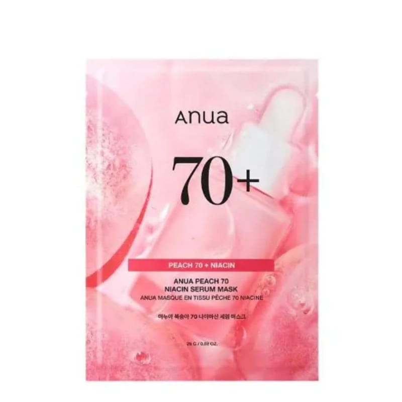 PEACH 70 NIACIN SERUM MASK 25ml professional product photo ready to upload to shopify