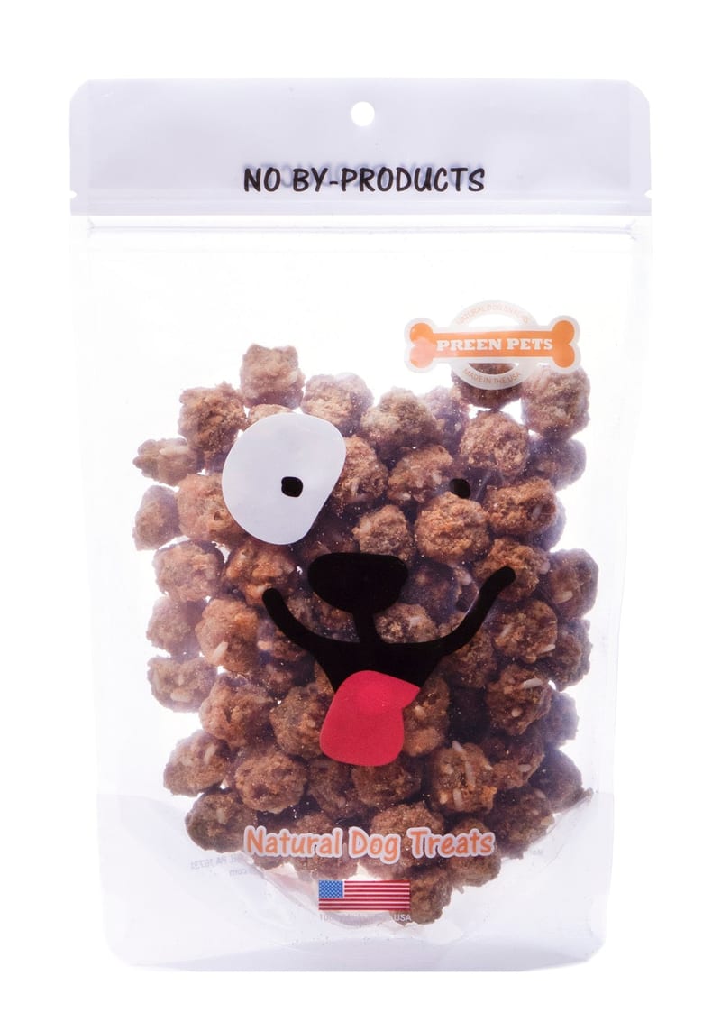Preen Pets Beef Meatballs 4oz professional product photo ready to upload to shopify