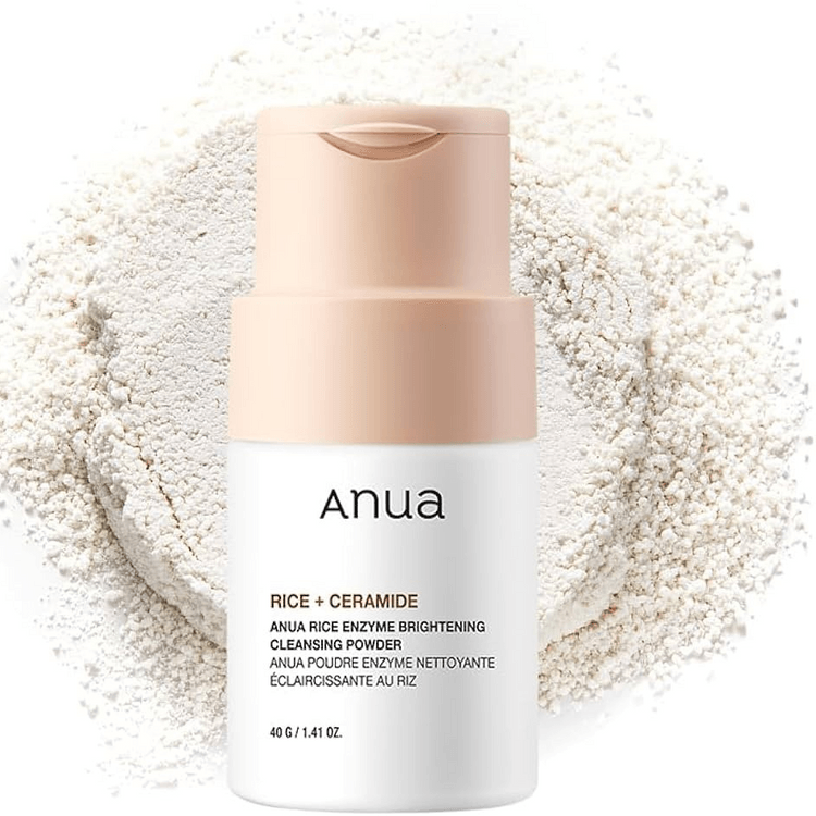 RICE ENZYME BRIGHTENING CLEANSING POWDER 40g professional product photo ready to upload to shopify