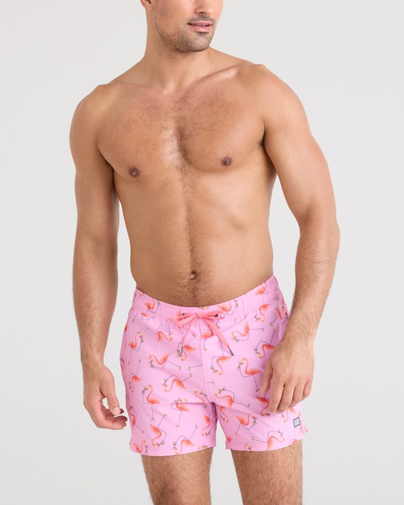 SAXX Men's Oh Buoy 2N1 Swim Shorts in Pink professional product photo ready to upload to shopify