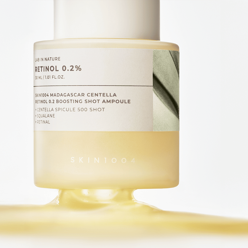 Skin1004 Madagascar Centella Retinol 0.2 Boosting Shot Ampoule 30ml professional product photo ready to upload to shopify