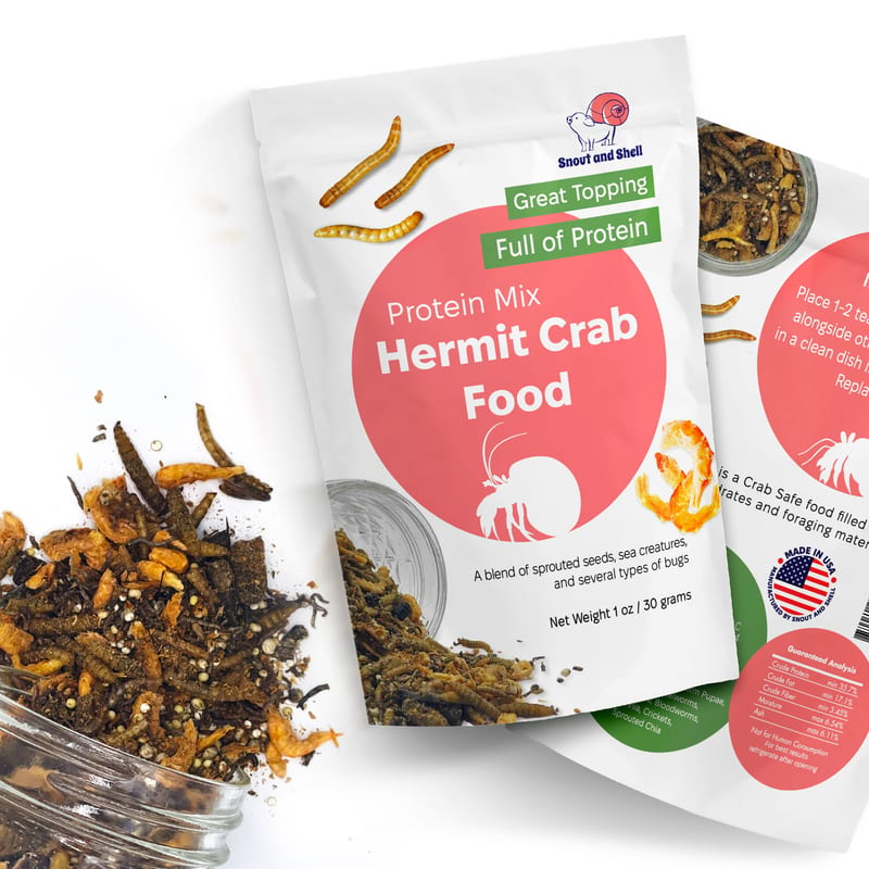 Snout and Shell Hermit Crab Food - Protein Mix professional product photo ready to upload to shopify