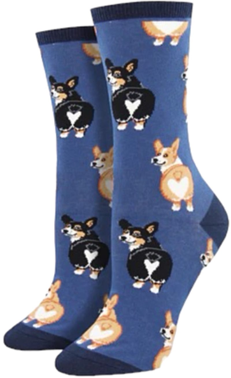 Socksmith Corgi Butt professional product photo ready to upload to shopify
