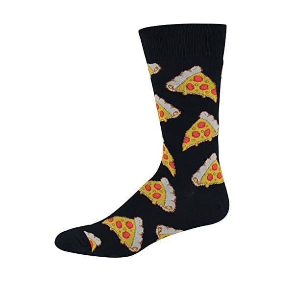 Socksmith Pizza Socks Black professional product photo ready to upload to shopify