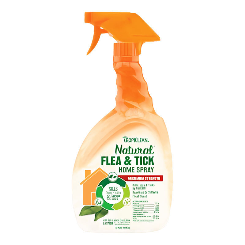 TROPICLEAN Natural Flea & Tick Home Spray 32 oz professional product photo ready to upload to shopify