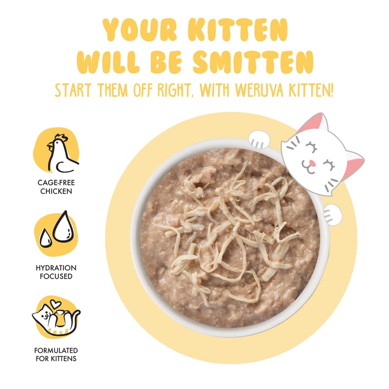 WERUVA Cat Kitten Chicken Formula Au Jus 3 oz professional product photo ready to upload to shopify
