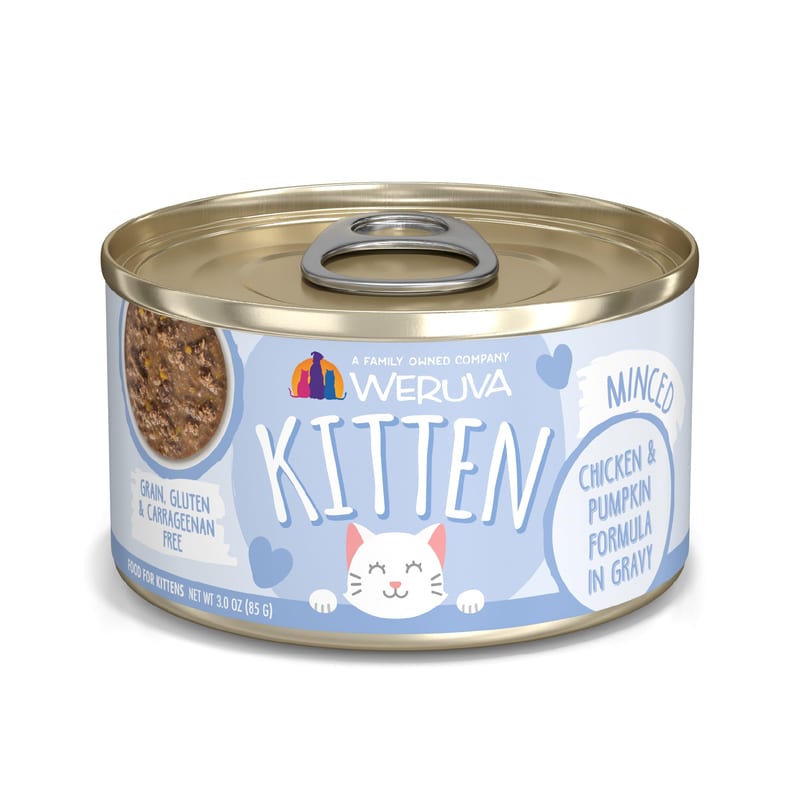 WERUVA CAT KITTEN CHICKEN & PUMPKIN FORMULA IN GRAVY 3OZ professional product photo ready to upload to shopify