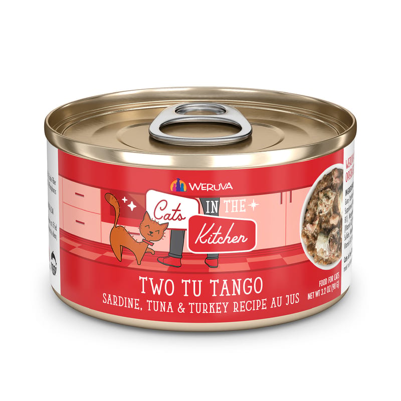 WERUVA Cats in The Kitchen Two Tu Tango Sardine, Tuna & Turkey professional product photo ready to upload to shopify