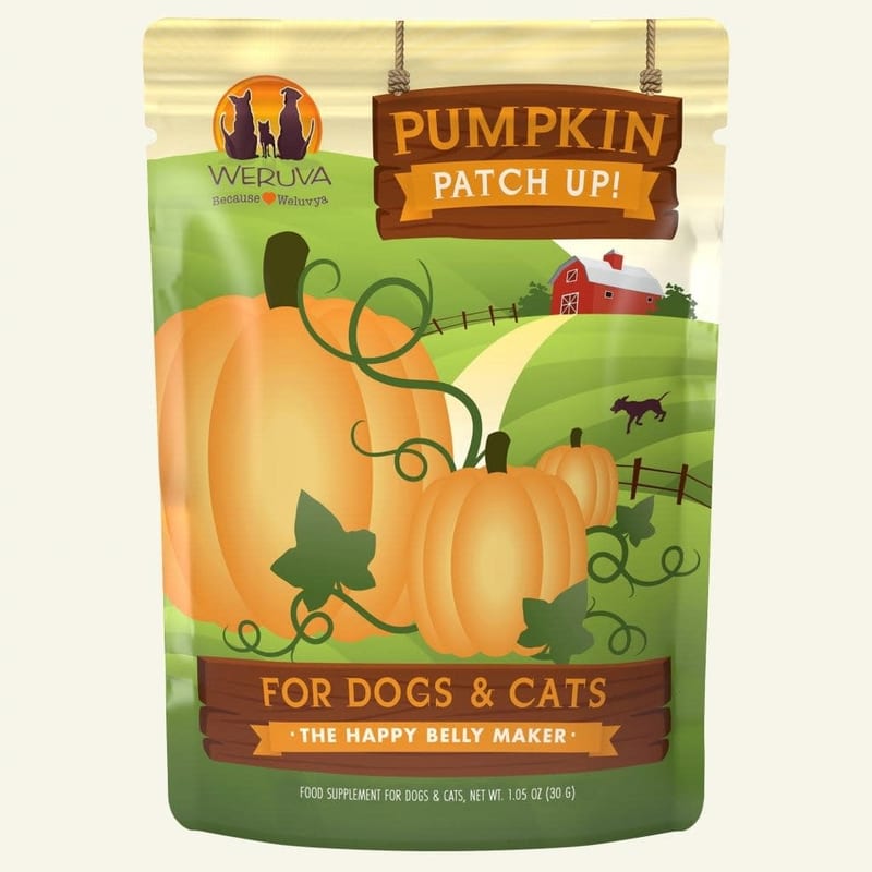 WERUVA DOG and Cat PUMPKIN PATCH 2.8OZ POUCH professional product photo ready to upload to shopify