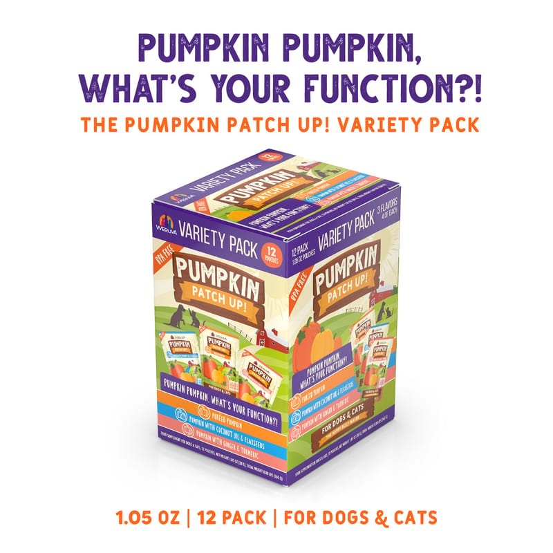 WERUVA DOG and Cat PUMPKIN PATCH 2.8OZ POUCH professional product photo ready to upload to shopify