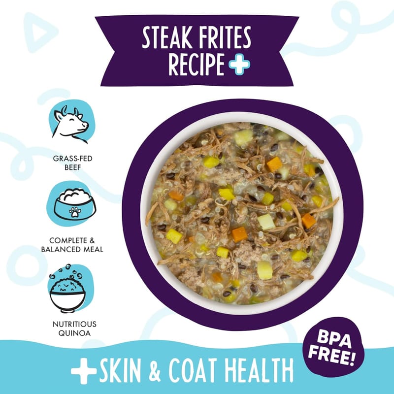 WERUVA Dog Meals N' More Steak Frites Recipe Plus 3.5oz professional product photo ready to upload to shopify