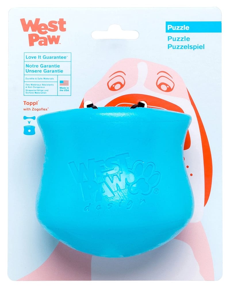 WEST PAW TOPPL PUZZLE TOY X-LARGE AQUA professional product photo ready to upload to shopify
